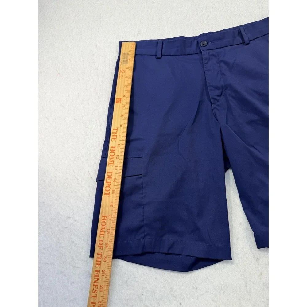 Nike‎ Golf Shorts Mens 32 Blue Dri-FIT Cargo Moisture Wicking Flat Front Casual